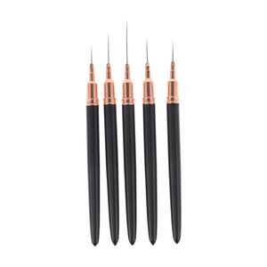 Fine Nail Art Brushes Kit for Nail Design Black 1 Set